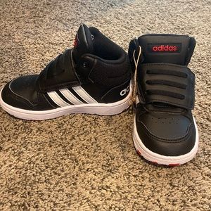 Kids high top adidas sneakers